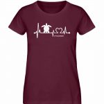 Love Turtle – Damen Premium Bio T-Shirt – burgundy