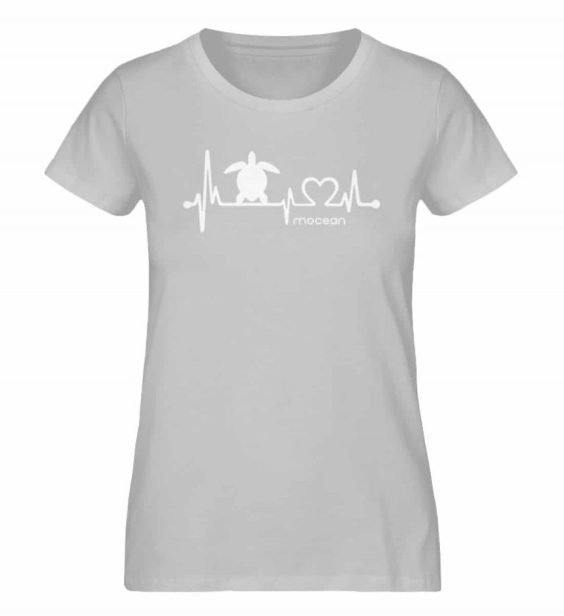 Love Turtle - Damen Premium Bio T-Shirt - heather grey