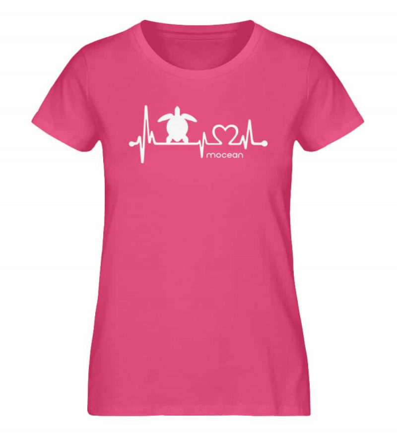 Love Turtle - Damen Premium Bio T-Shirt - pink punch