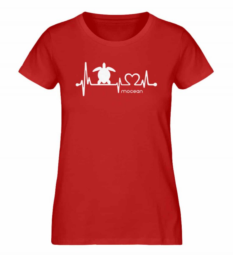 Love Turtle - Damen Premium Bio T-Shirt - red