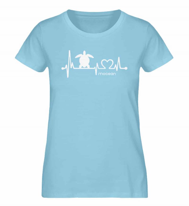 Love Turtle - Damen Premium Bio T-Shirt - sky blue