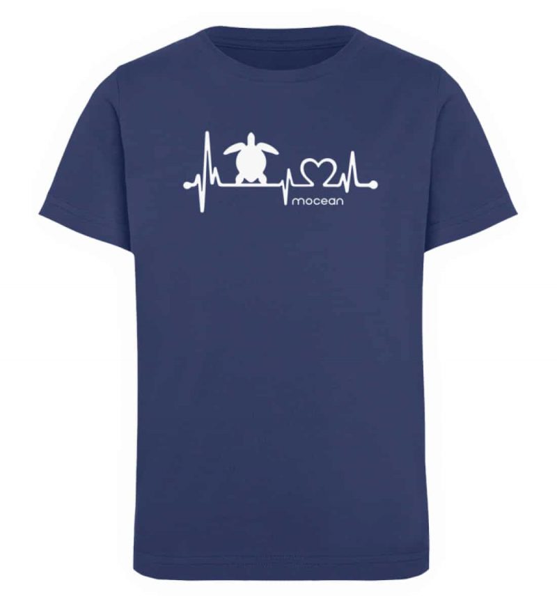 Love Turtle - Kinder Organic T-Shirt - french navy