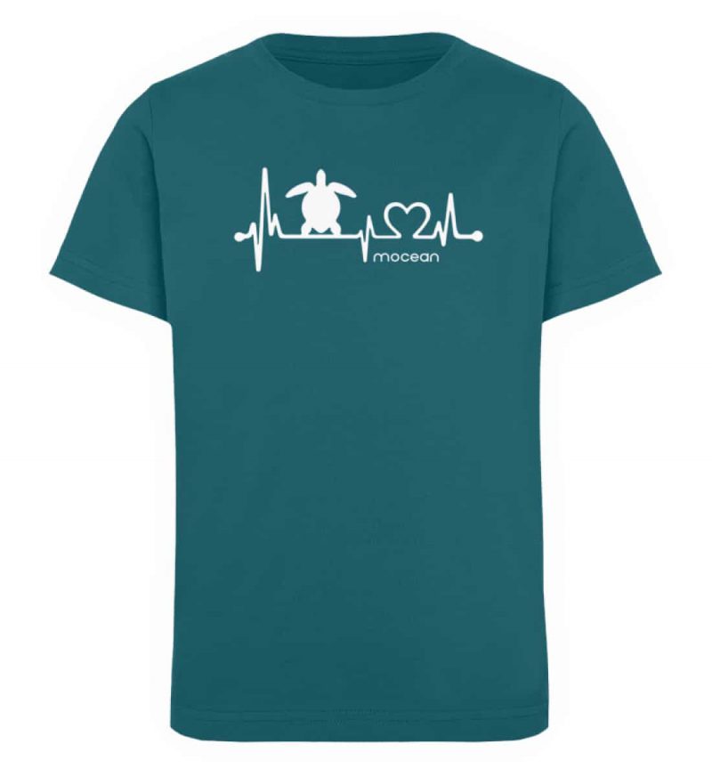 Love Turtle - Kinder Organic T-Shirt - ocean depth