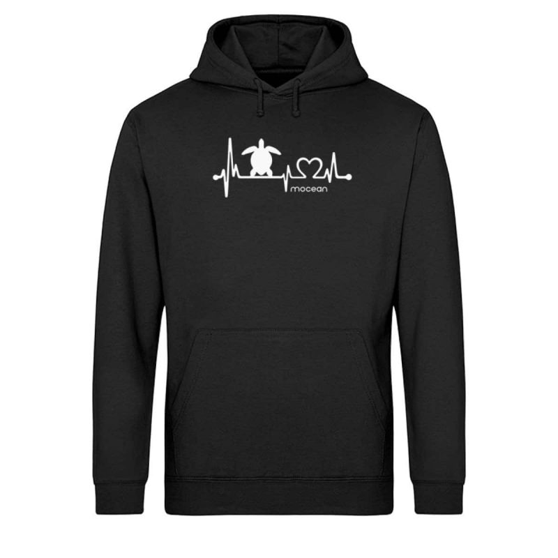 Love Turtle - Light Unisex Bio Hoodie - black
