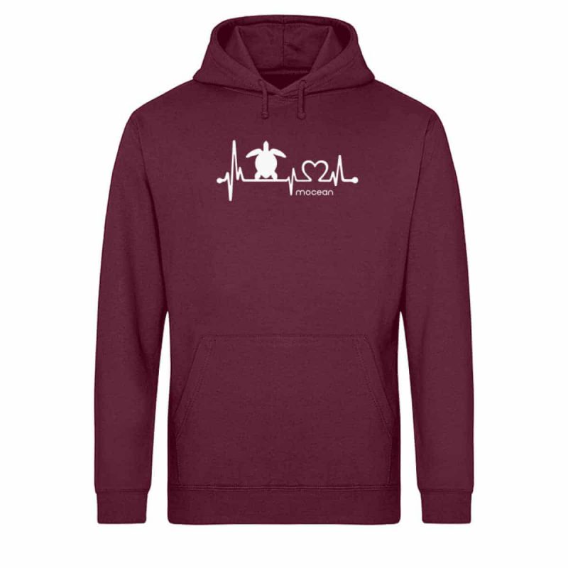 Love Turtle - Light Unisex Bio Hoodie - burgundy