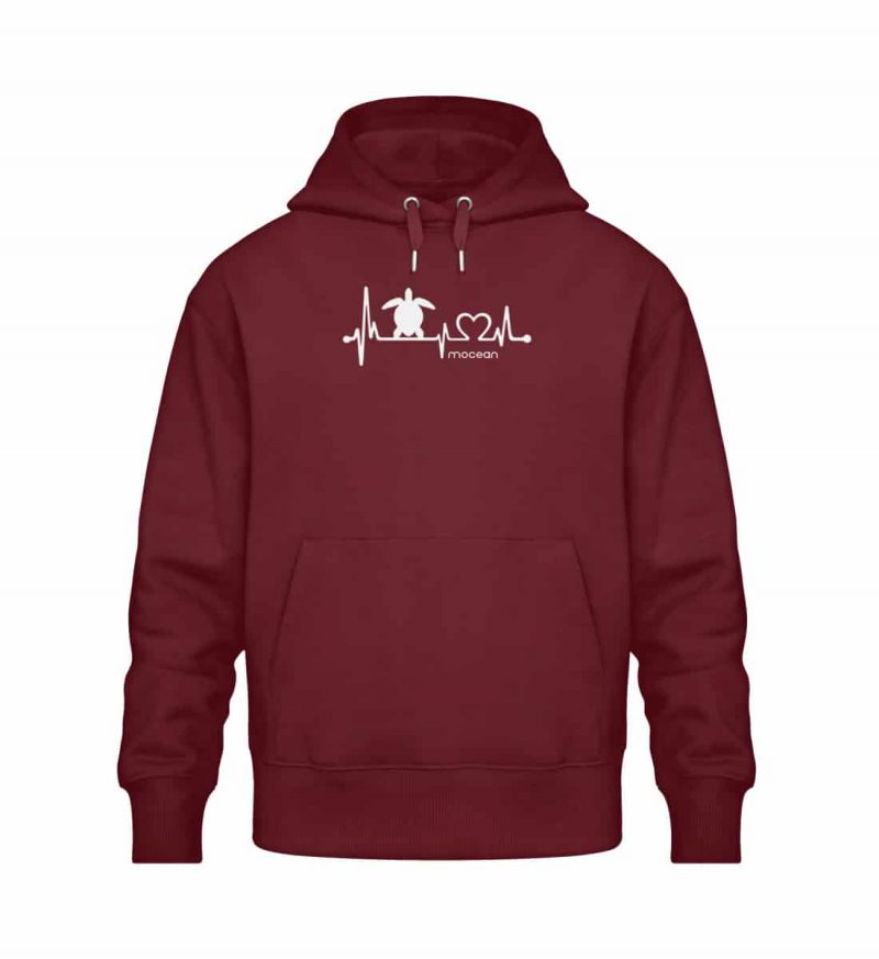 Love Turtle - Relaxed Bio Hoodie - burgundy