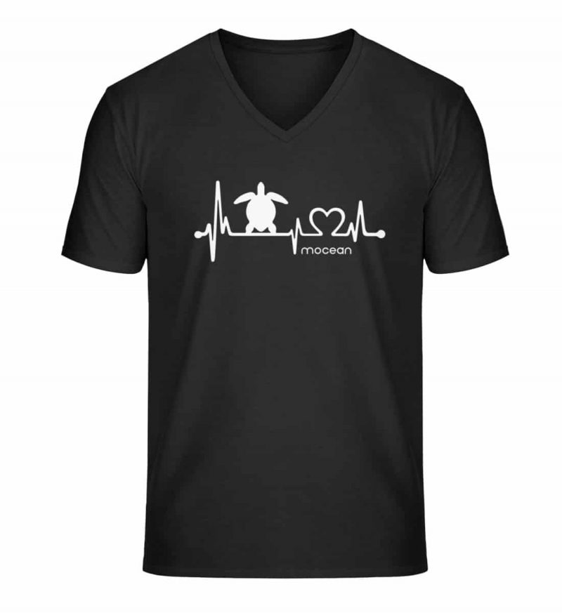 Love Turtle - Unisex Bio V T-Shirt - black