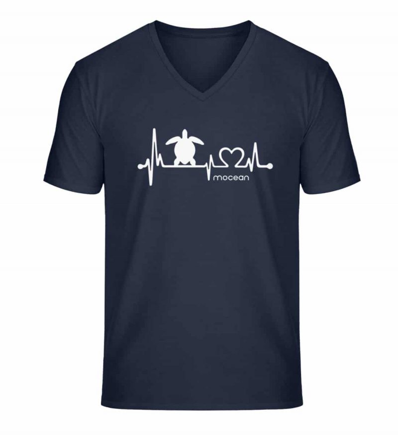 Love Turtle - Unisex Bio V T-Shirt - french navy