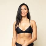 Maui Bikini Crossed Top in black