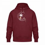 Meeresleben – Relaxed Bio Hoodie – burgundy