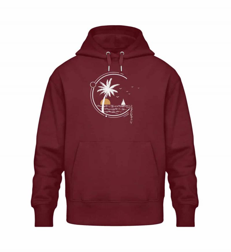 Meeresleben - Relaxed Bio Hoodie - burgundy