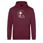 Meeresleben – Light Unisex Bio Hoodie – burgundy