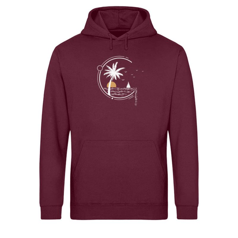 Meeresleben - Light Unisex Bio Hoodie - burgundy