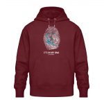 My DNA – Relaxed Bio Hoodie – burgundy