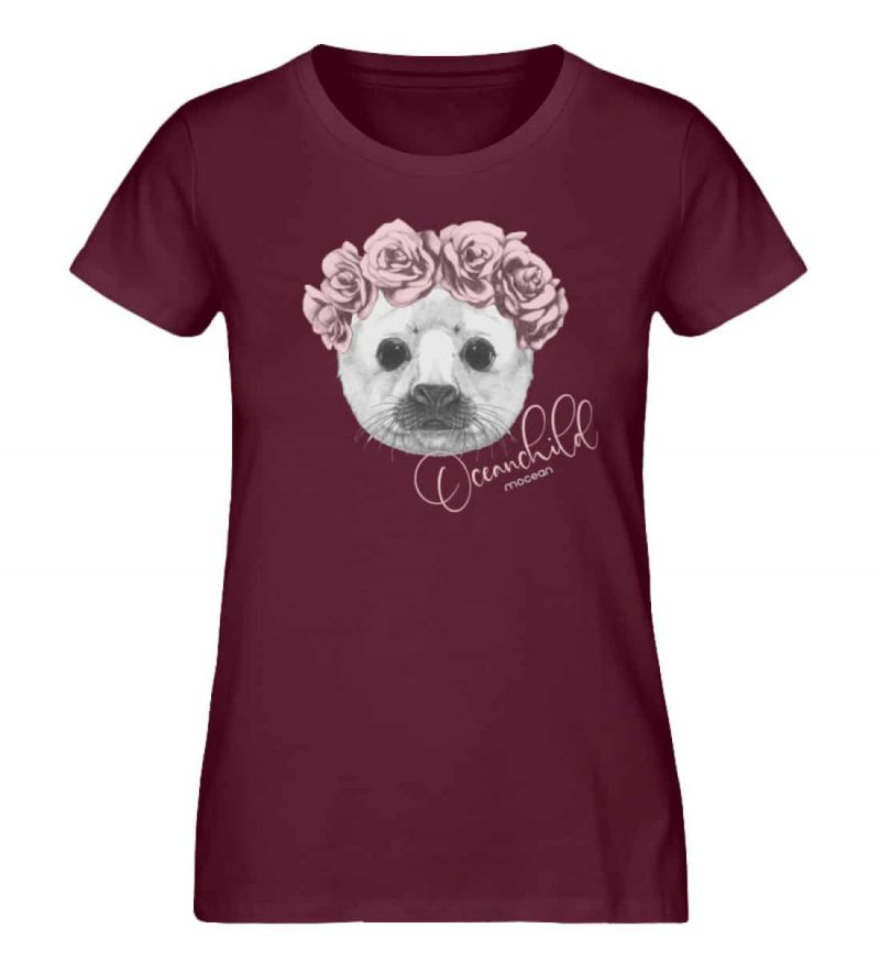 Oceanchild - Damen Premium Bio T-Shirt - burgundy