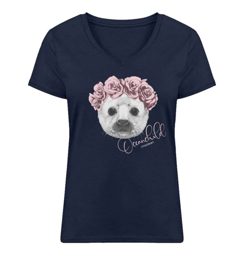 Oceanchild - Damen Bio V T-Shirt - french navy