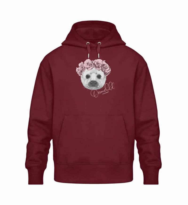 Oceanchild - Relaxed Bio Hoodie - burgundy