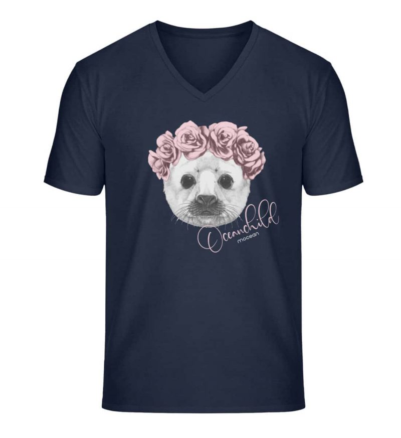 Oceanchild - Unisex Bio V T-Shirt - french navy