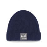 Organic Beanie mit Umschlag in navy
