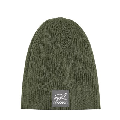 Organic Beanie ohne Umschlag in olive