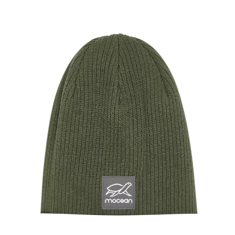 Organic Beanie ohne Umschlag in olive