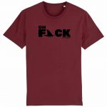 Organic T-Shirt „Oh Fack“ aus Bio Baumwolle in Burgundy