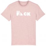 Organic T-Shirt „Oh Fack“ aus Bio Baumwolle in Cream Heather Pink