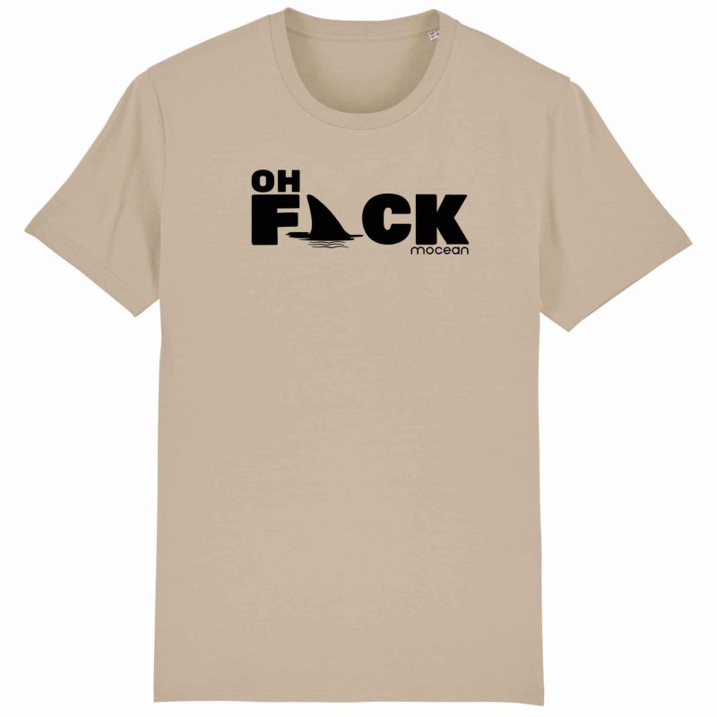 Unisex T-Shirt aus Biobaumwolle - "Oh Fack" - desert dust