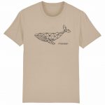 Organic T-Shirt „Geometrischer Wal“ aus Bio Baumwolle in desert dust