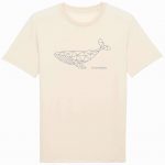 Organic T-Shirt „Geometrischer Wal“ aus Bio Baumwolle in natural