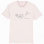 Organic T-Shirt „Geometrischer Wal“ aus Bio Baumwolle in vintage white