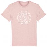 Organic T-Shirt „Good Times – Tan Lines“ aus Bio Baumwolle in Cream Heather Pink