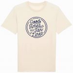 Organic T-Shirt „Good Times – Tan Lines“ aus Bio Baumwolle in natural