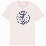 Organic T-Shirt „Good Times – Tan Lines“ aus Bio Baumwolle in vintage white