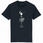 Organic T-Shirt „Leuchtturm“ aus Bio Baumwolle in Black