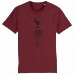 Organic T-Shirt „Leuchtturm“ aus Bio Baumwolle in Burgundy