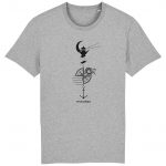 Organic T-Shirt „Leuchtturm“ aus Bio Baumwolle in Heather Grey