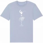 Organic T-Shirt „Leuchtturm“ aus Bio Baumwolle in Serene Blue