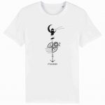 Organic T-Shirt „Leuchtturm“ aus Bio Baumwolle in weiß