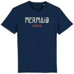 Organic T-Shirt „Mermaid Hunter“ aus Bio Baumwolle in Black Heather Blue