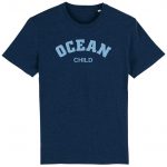 Organic T-Shirt „Ocean Child“ aus Bio Baumwolle in Black Heather Blue