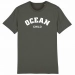 Organic T-Shirt „Ocean Child“ aus Bio Baumwolle in Khaki