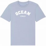 Organic T-Shirt „Ocean Child“ aus Bio Baumwolle in Serene Blue