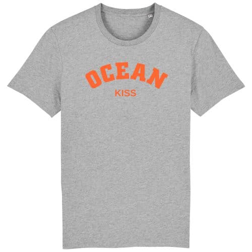 Unisex T-Shirt aus Biobaumwolle - "Ocean Kiss" - heather grey