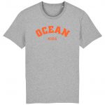 Organic T-Shirt „Ocean Kiss“ aus Bio Baumwolle in Heather Grey