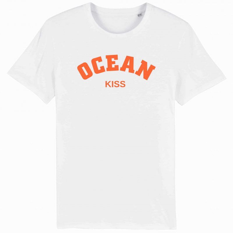 Unisex T-Shirt aus Biobaumwolle - "Ocean Kiss" - white
