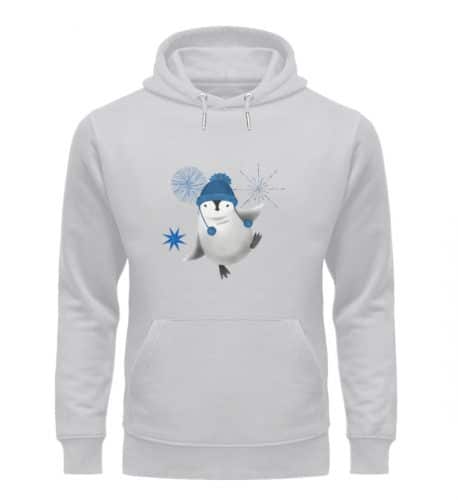Pinguin Winterfun - Premium Unisex Bio Hoodie - heathergrey