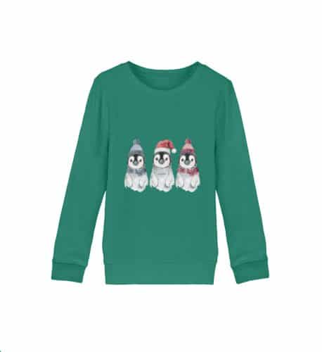 Pinguin Wintertrio - Kinder Bio Sweater - grün