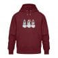Pinguin Wintertrio - Relaxed Bio Hoodie - burgundy
