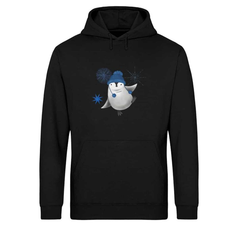 Pinguin Winterfun - Light Unisex Bio Hoodie - black